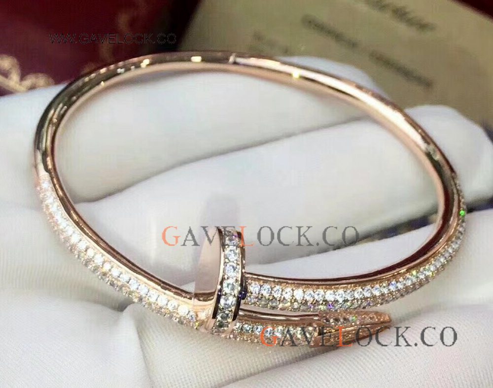 Copy Cartier Just Un Clou Rose Gold Half Diamonds